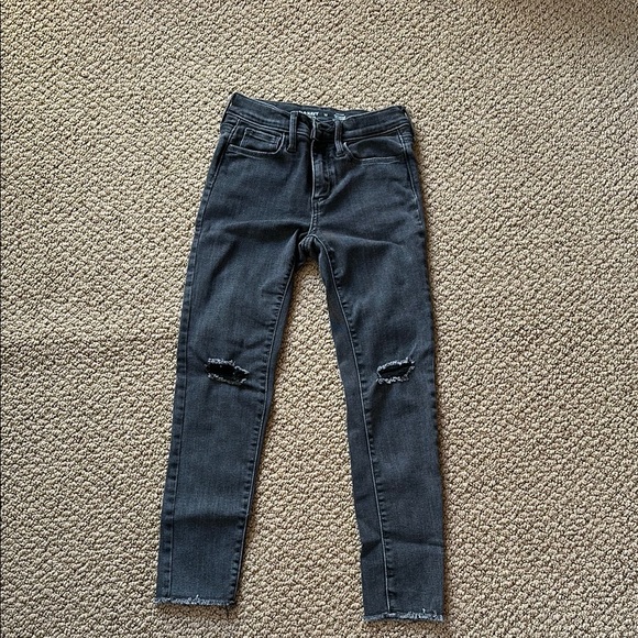 Black Distressed Skinny Jeans - Picture 1 of 4